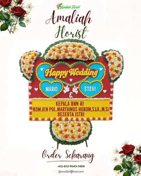 Papan Bunga Pernikahan Penawangan